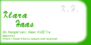 klara haas business card